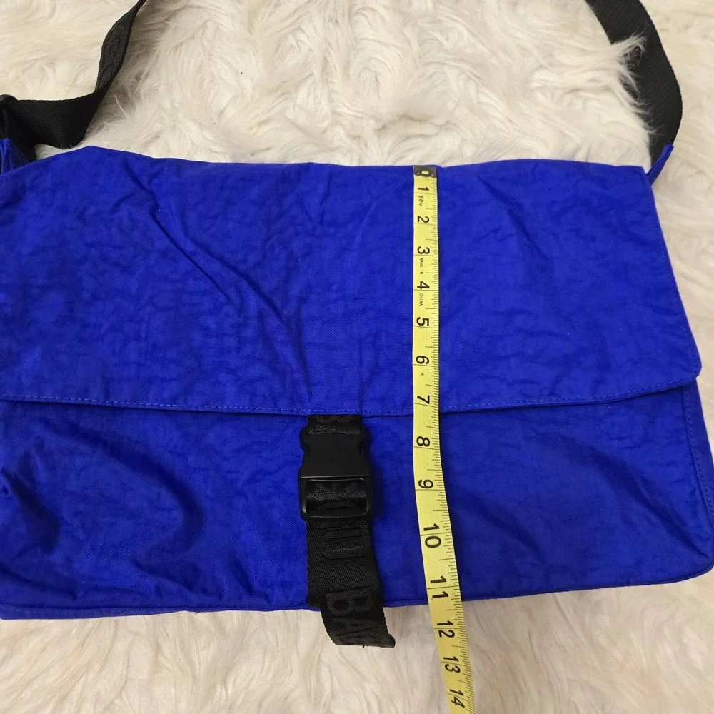 Baggu Nylon Messenger Bag Lapis Blue Recycled Crossbody Laptop Sleeve NWT